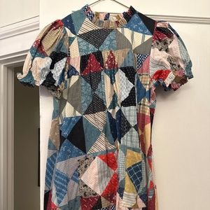Doen patchwork mini dress